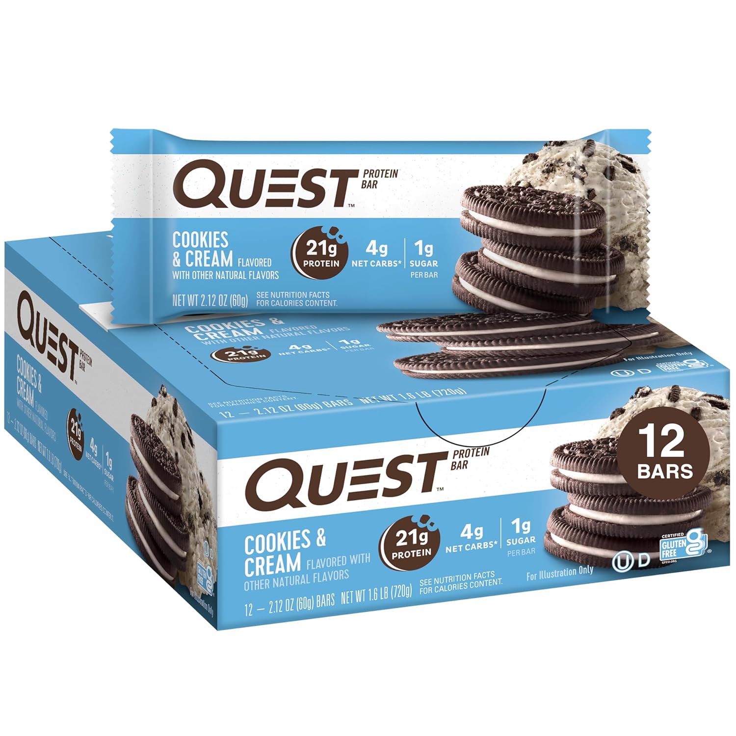Quest Cookies & Cream Protein Bar