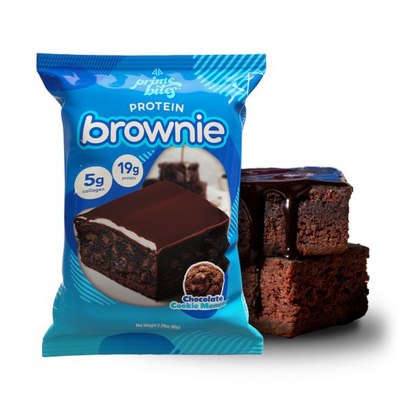 Alpha Prime Bites Chocolate Cookie Monster Protein Brownie