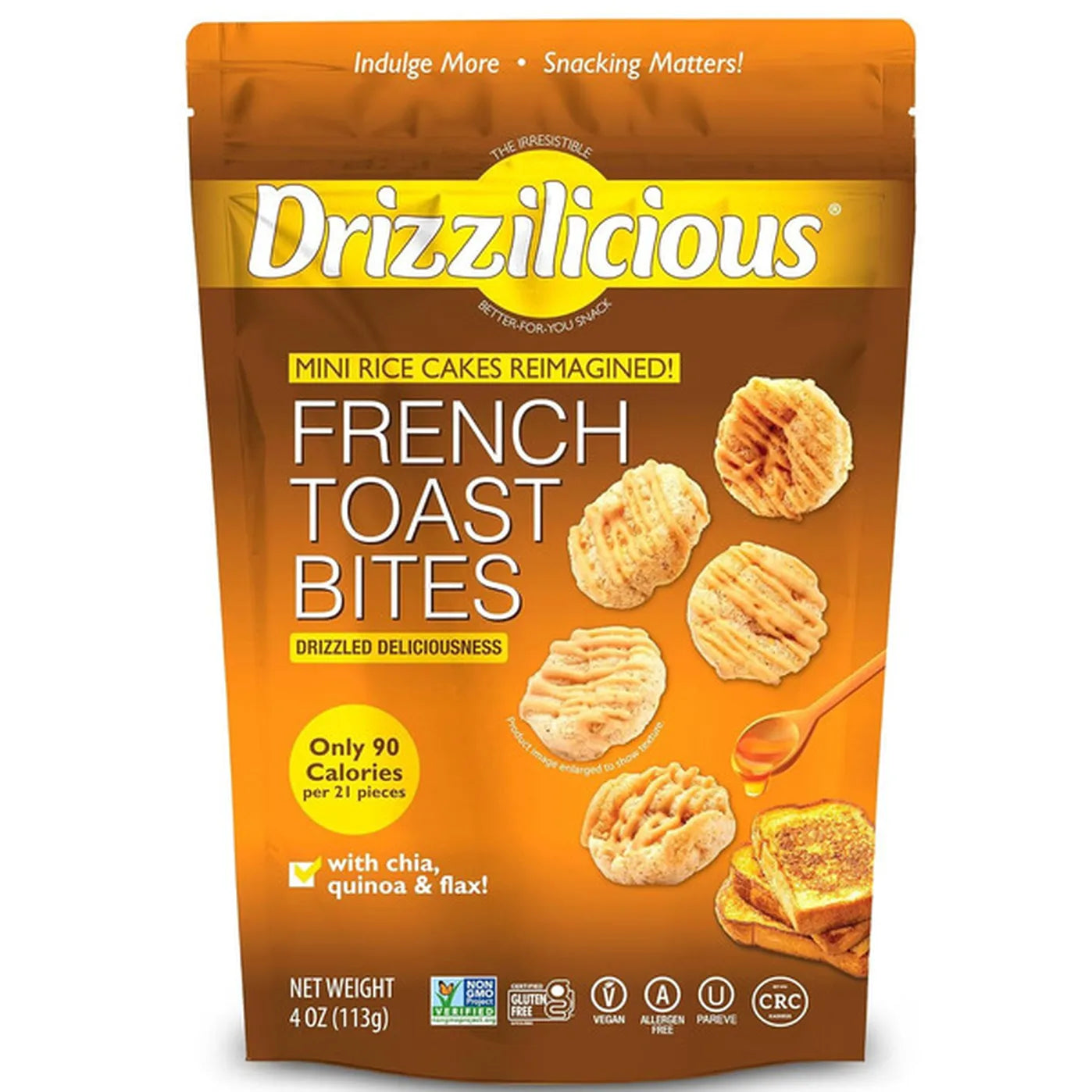 Drizzilicious Mini Rice Cakes - French Toast