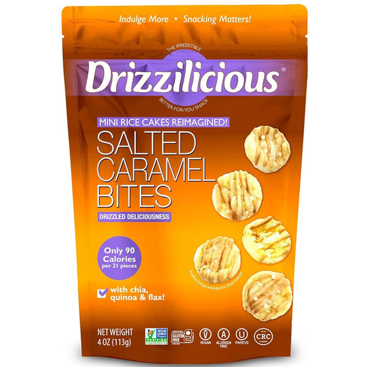 Drizzilicious Mini Rice Cakes - Salted Caramel
