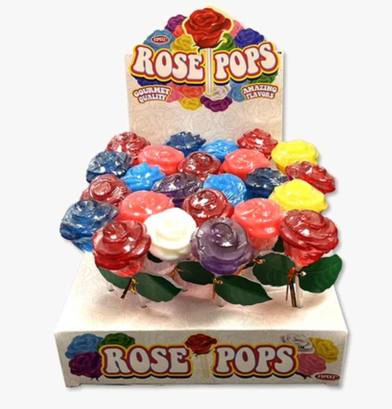 Assorted Rose Shaped Flower Lollipop