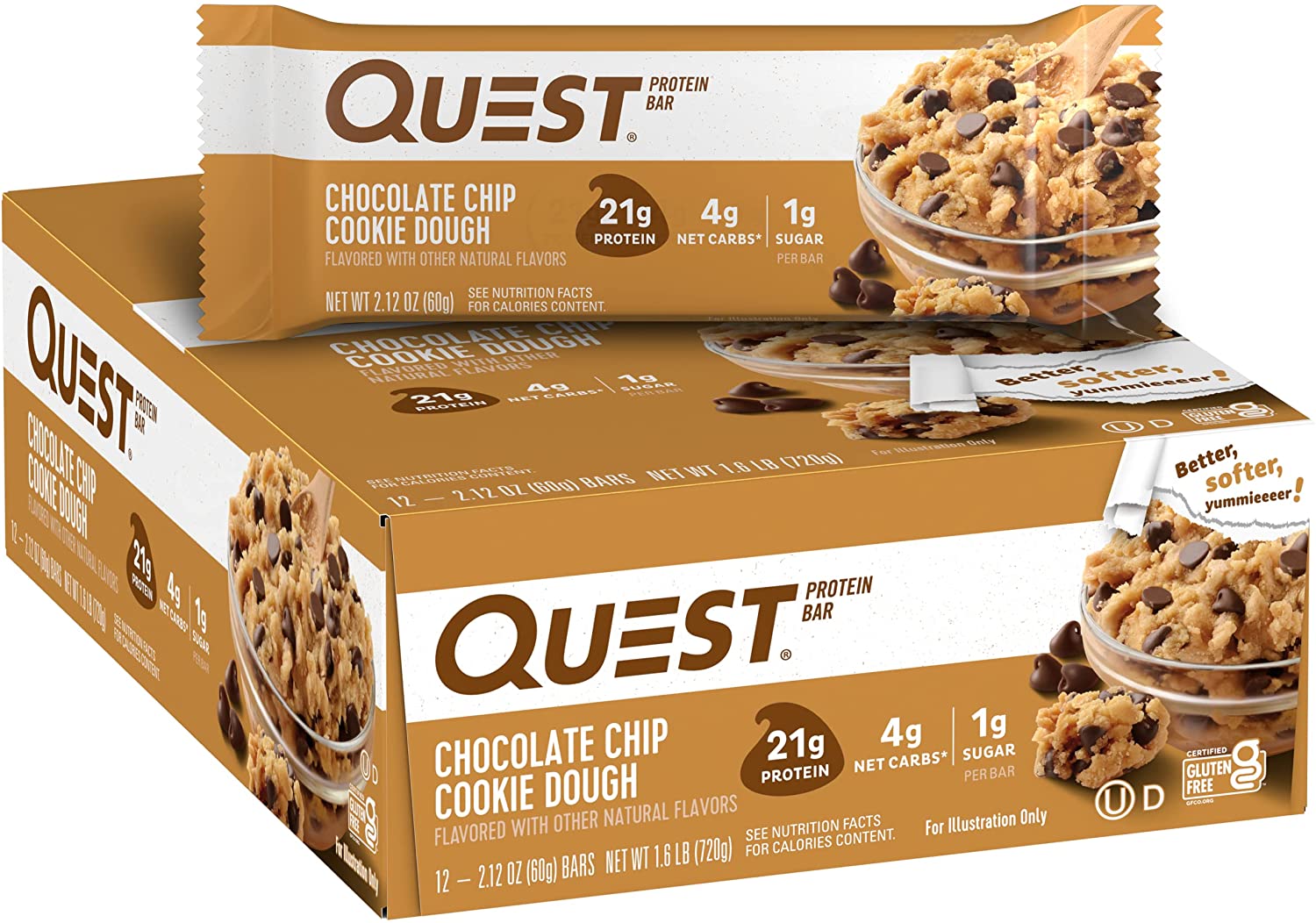 Quest Chocolate Chip Cookie Dough Protein Bar
