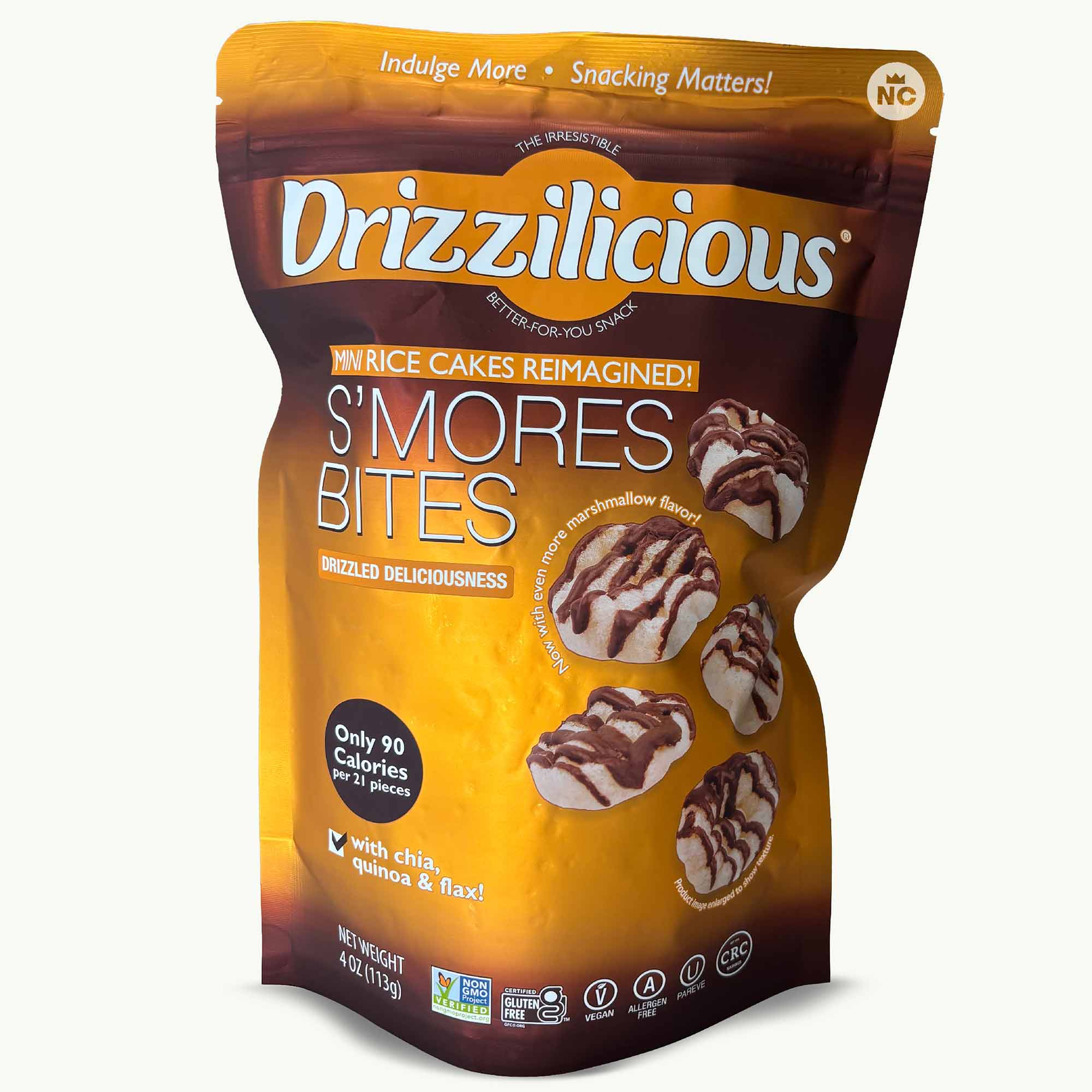 Drizzilicious Mini Rice Cakes - S'Mores